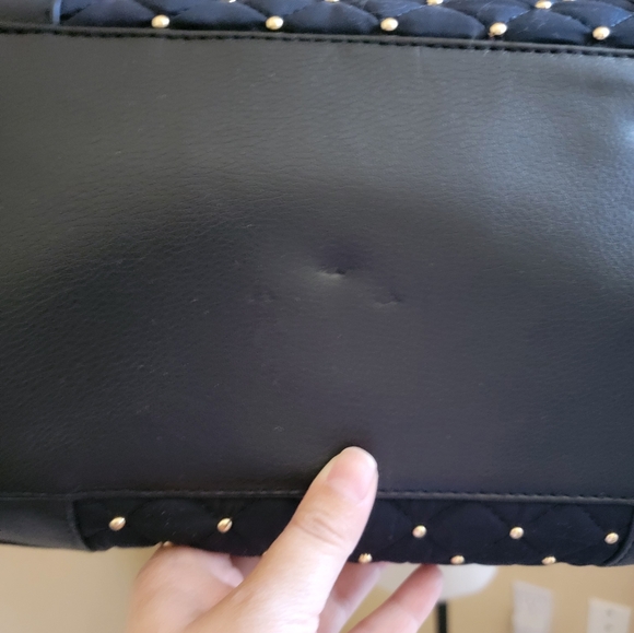 Y2K Juicy Couture Nylon Studded Daydreamer Bag Black and Gold - Picture 7 of 9